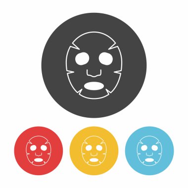 Yüz maskesi simge vektör çizim