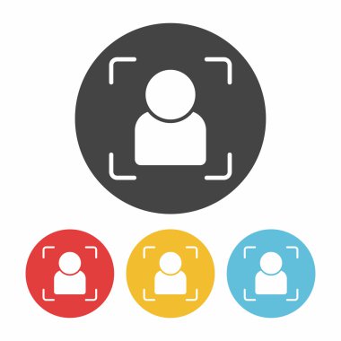 Kamera otomatik odaklama simge vektör çizim