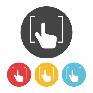 Kamera manuel odaklama simge vektör çizim