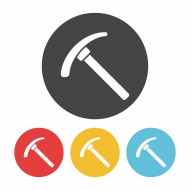 Bahçe küreği simge vektör çizim