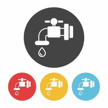 Musluk simgesi vektör illüstrasyonu