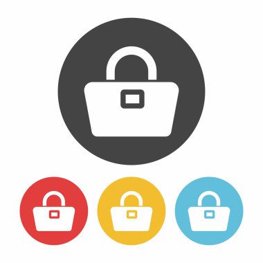 çanta simge vektör çizim