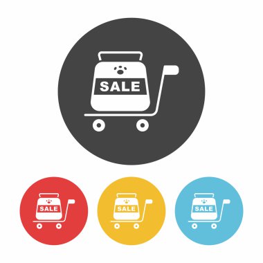 Köpek Gıda simge vektör çizim evde beslenen hayvan