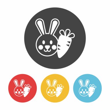 evde beslenen hayvan adatavşanı simge vektör çizim