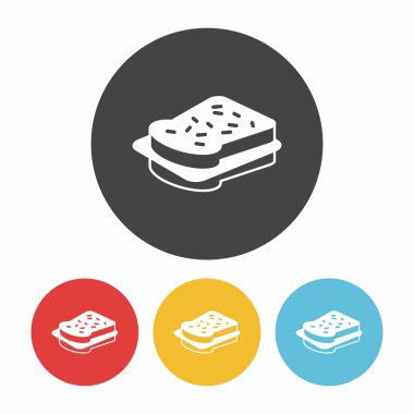 Sandviç simgesi vektör illüstrasyonu