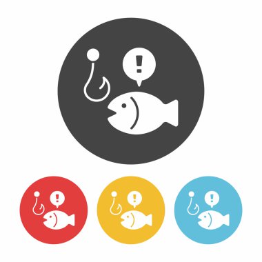 Balıkçılık yem simge vektör çizim