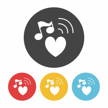 Müzik simgesi vektör illüstrasyonu