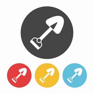 Bahçe küreği simge vektör çizim