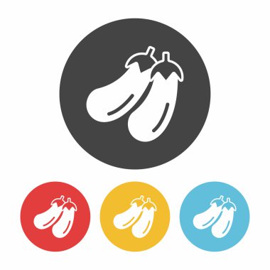 patlıcan ikonu vektör çizimi