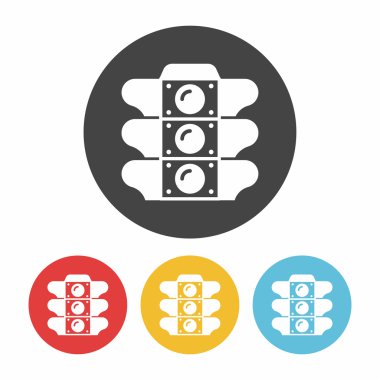 Trafik ışıkları simge vektör çizim