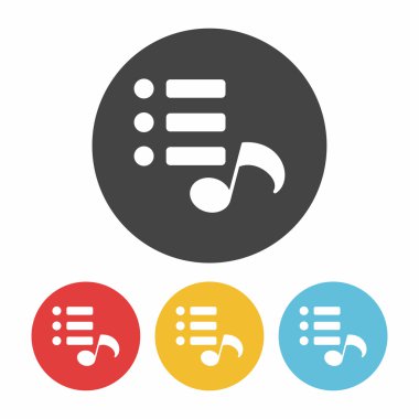 Müzik simgesi vektör illüstrasyonu