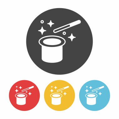 sihirli şapka simge vektör çizim vektör çizim