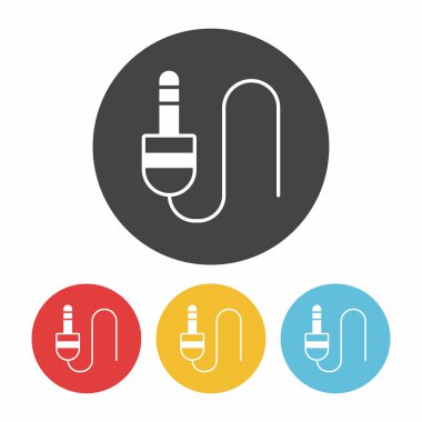 Ses kablosu simge vektör çizim vektör çizim