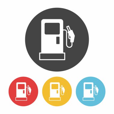 benzin istasyonu simge vektör çizim vektör çizim