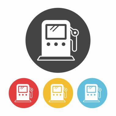 benzin istasyonu simge vektör çizim vektör çizim