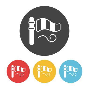 Rüzgar ölçüm aleti simge vektör çizim