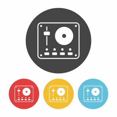 DJ disk simge vektör çizim