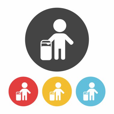 yolcu simge vektör çizim