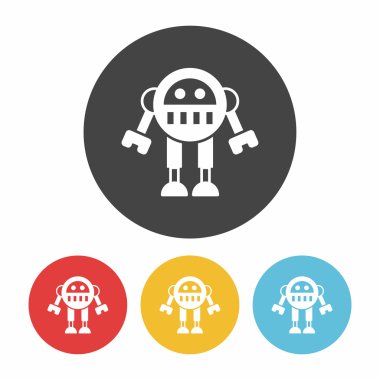 robot ikon vektör illüstrasyonu