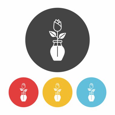 Gül simge vektör çizim