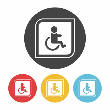 Engelli işareti simge vektör çizim