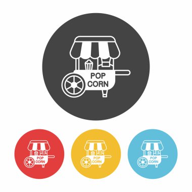 Alışveriş arabası ikon vektör illüstrasyonu