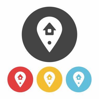 konum simgesi vektör illüstrasyonu