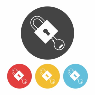 güvenlik simgesi vektör illüstrasyonu