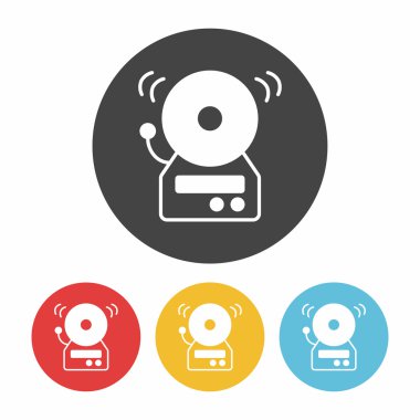 Alarm simgesi vektör illüstrasyonu