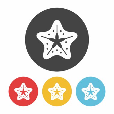 deniz yıldızı ikonu vektör çizimi