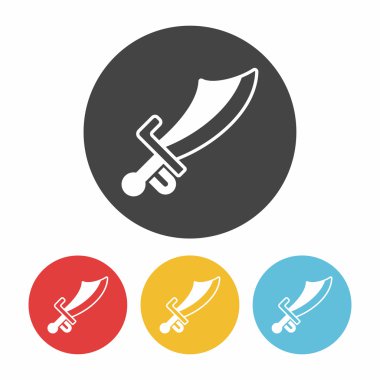 kılıç simgesi vektör illüstrasyonu