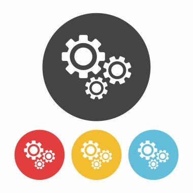 dişli simgesi vektör illüstrasyonu