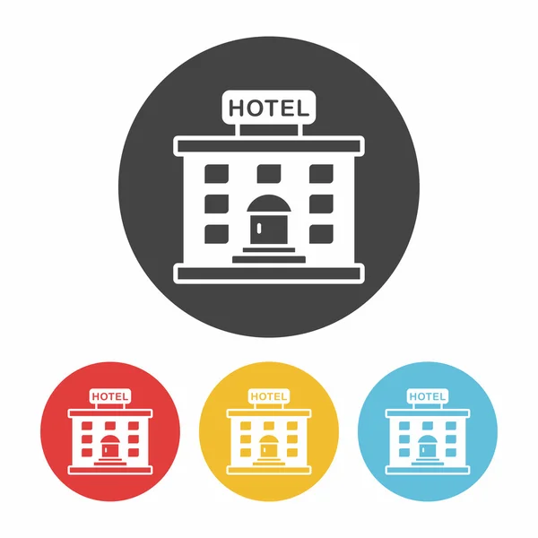 Icono del hotel vector ilustración — Vector de stock