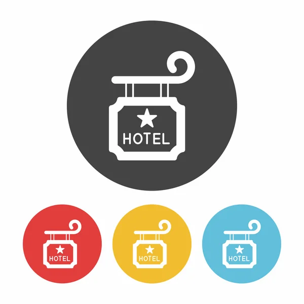 Icono de signo de hotel vector ilustración — Vector de stock
