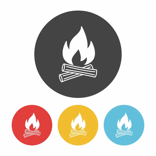 Campo fuoco icona vettoriale illustrazione — Vettoriale Stock