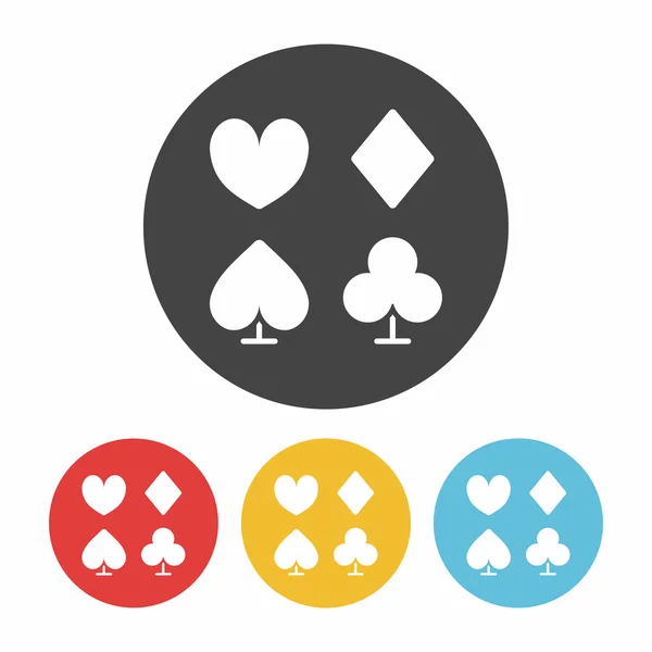 Ícone de poker ilustração vetorial —  Vetores de Stock