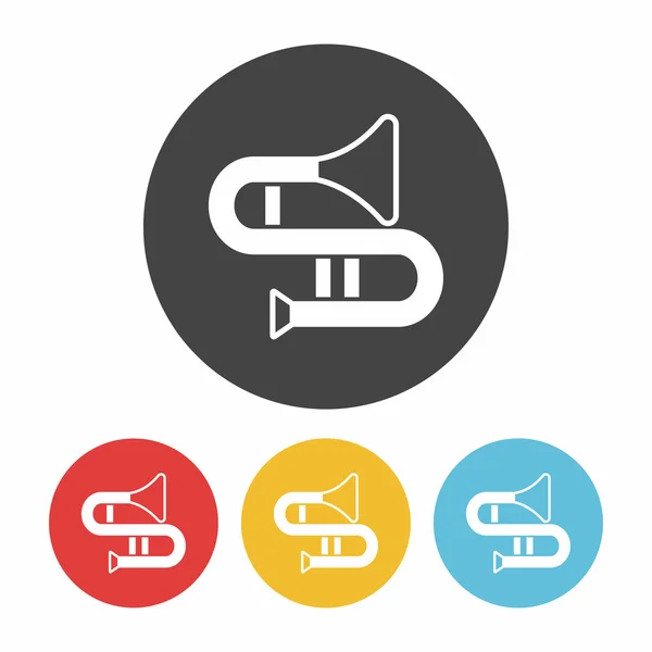 Icono de trompeta vector ilustración — Vector de stock