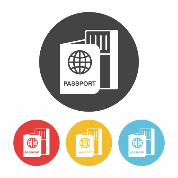 Icono de pasaporte vector ilustración — Vector de stock
