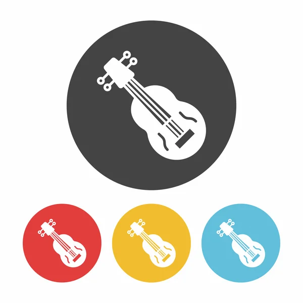 Музичний інструмент скрипка іконка Векторна ілюстрація — стоковий вектор