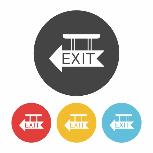 Exit pictogram vector illustratie — Stockvector