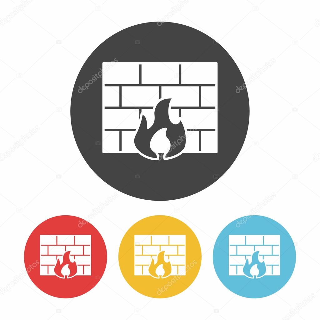 Firewall icon vector illustration