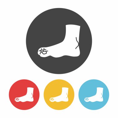 ayak simge vektör çizim