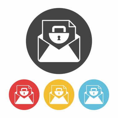 güvenlik simgesi vektör illüstrasyonu