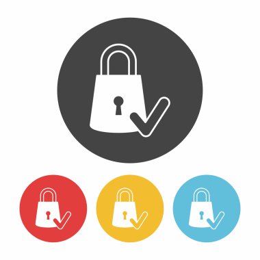 güvenlik simgesi vektör illüstrasyonu