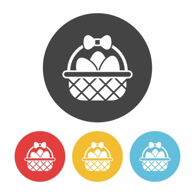 Paskalya yumurtası ikonu vektör çizimi