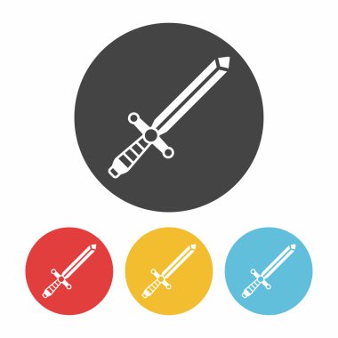 kılıç simgesi vektör illüstrasyonu