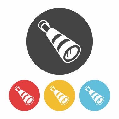 teleskop simgesi vektör illüstrasyonu