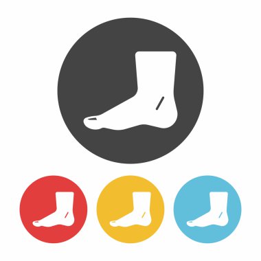 ayak simge vektör çizim