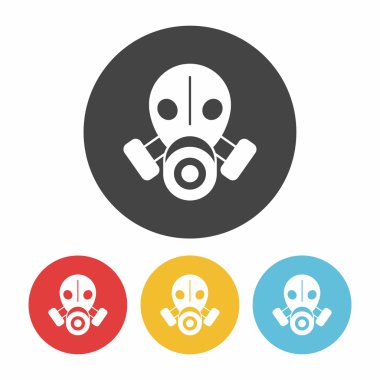 Gaz maskeleri simge vektör çizim