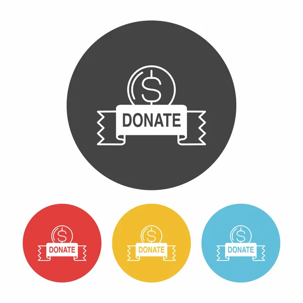 Donazione icona vettoriale illustrazione — Vettoriale Stock